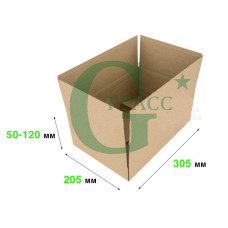 Гофрокороб з смітником 305*205*50 Т -24b Brown