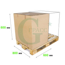 Гофрокороб з перекриттям клапанів 800*600*800 P -32bc Brown