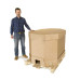 1200 (Д) 800 (Ш) 1000 (В) Октабін з перегородкою для сипучих вантажів, гофрокартон бурий П-32BC, розміри зовнішні