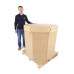 1000 (Д) 1000 (Ш) 1100 (В) Октабін із самозбірним дном та кутками для кріплення до палету, гофрокартон бурий П-32BC, розміри зовнішні