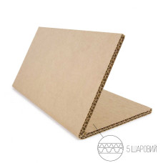 Гофрокартон листовий, 1210 (Ш) х 2200 (Д) мм, марка картону П-32ВС (п'ятишаровий) бурий/бурий Гофрокартон листовий, 1210 (Ш) х 2200 (Д) мм, марка картону П-32ВС (п'ятишаровий) бурий/бурий