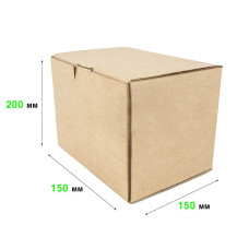 Картонна коробка 200*150*150 T -24b бурий