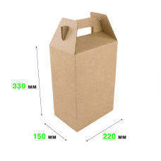 Коробка з ручкою 220*150*330 T -24b бурий