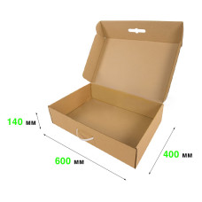 Коробка з ручкою 600*400*140 T -24b бурий